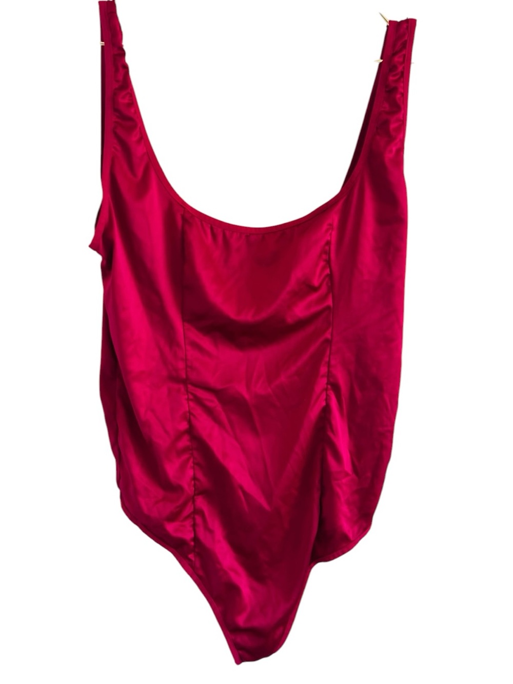 Free People Intimately Satin Scoop-Neck One-Piece Bodysuit